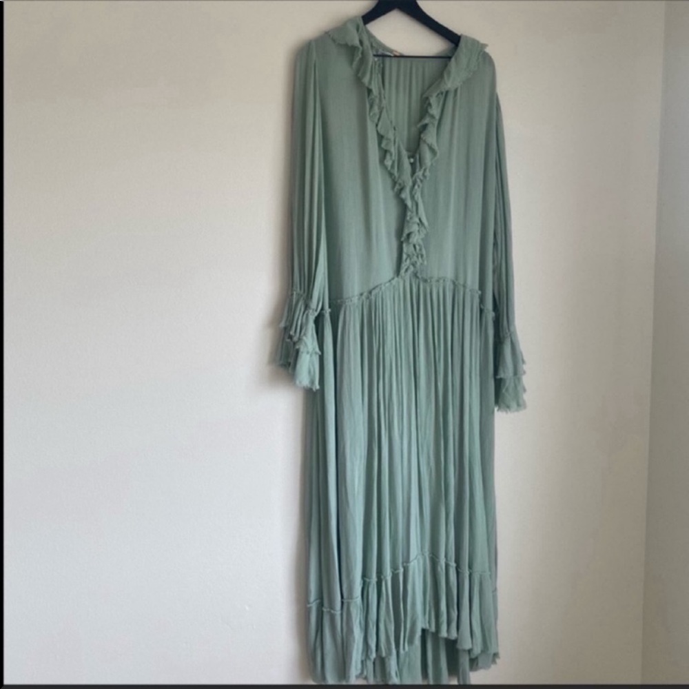 NWT Free People Sweet Darlin Maxi Dress in Mint Small - Picture 3 of 7